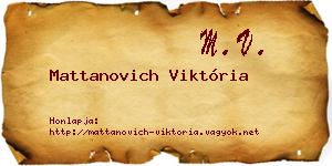 Mattanovich Viktória névjegykártya
