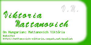 viktoria mattanovich business card
